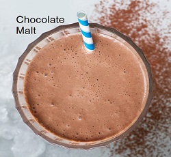 Delicious Chocolate Malt made with the Refurbished Nutri Ninja Auto IQ BL480 Countertop Blender.