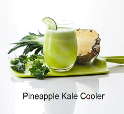 Pineapple Kale Cooler Smoothie made with the Refurbished Ninja BL480 Blender with Auto-IQ.