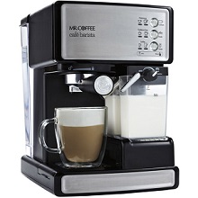 Mr Coffee Cafe Barista Espresso Maker, Black/Silver | Mr Coffee Cafe Latte Machine