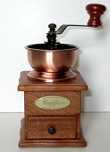 Rosewood Hand Crank Manual Coffee Grinder with Wood Drawer