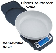 American Weigh Scales LB-1000 Compact Digital Scale with Removable Bowl and AC Adaptor