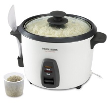 Black & Decker 16-Cup Rice Cooker, White, RC436