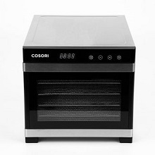 Cosori Premium Stainless Steel Food Dehydrator with Bonus Mesh Screens and Fruit Roll Sheets.
