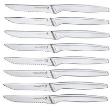 J.A. Henckels International Stainless Steel 8-Piece Steak Knife Set dishwasher safe.