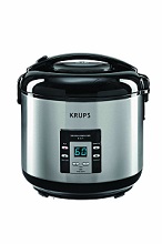 KRUPS RK7011 4-in-1 Rice Cooking Oatmeal Slow Cooker and Steamer with Stainless Steel Housing, 10-cup (Uncooked) Rice Cooker for Oatmeal
