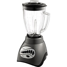 Oster 12-Speed Metallic Gray Blender with 3-Cup Food Processor