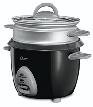 Cook Rice Oster 6 cup rice cooker with glass lid
